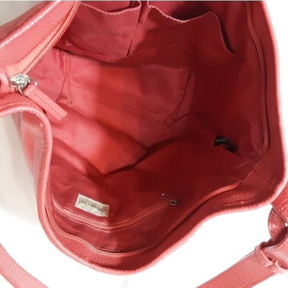 Coldwater Creek Genuine Leather Peach Hobo Shoulder Bag Purse Boho Chic - Picture 11 of 11